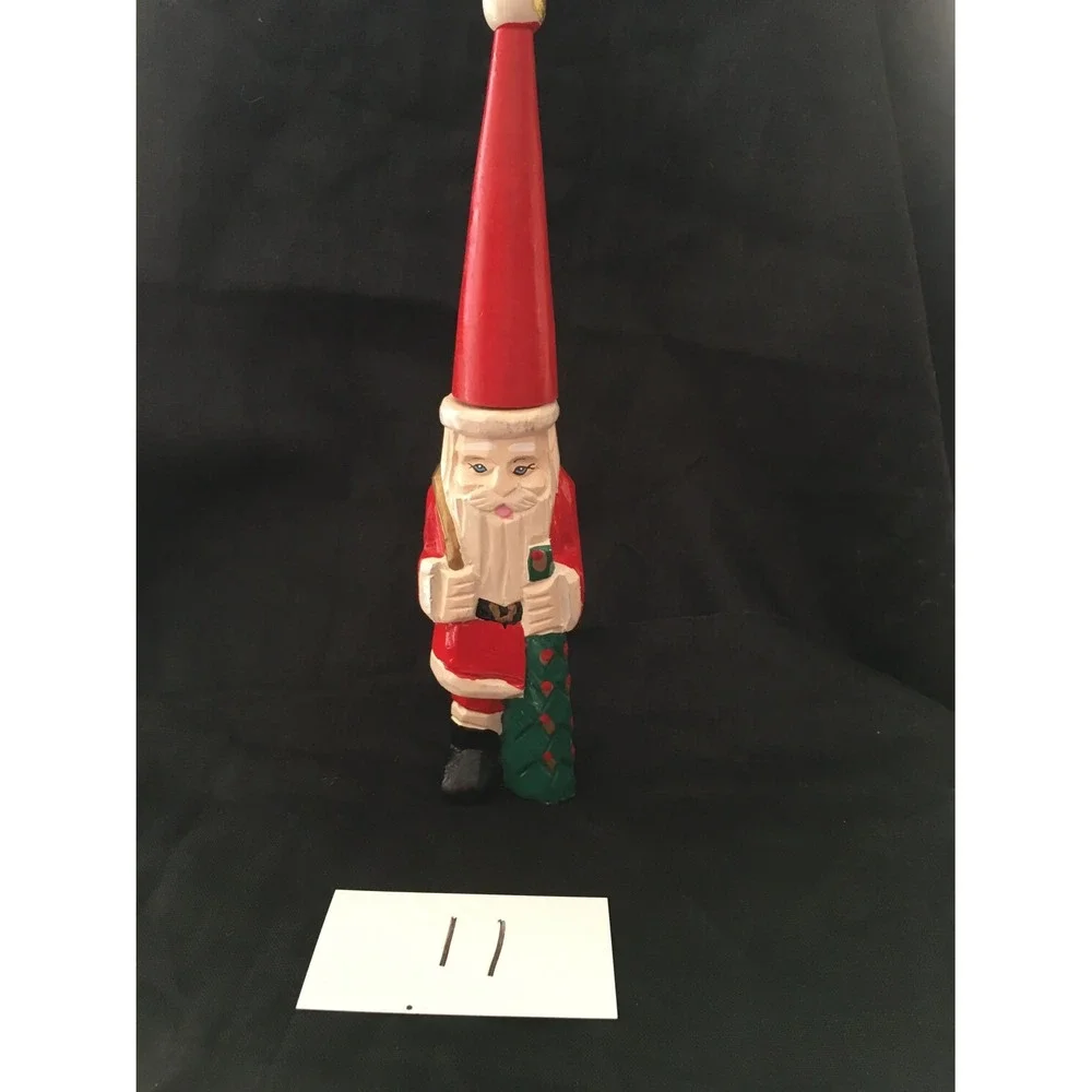 Vintage santa claus candle stick holder Christmas holiday decoration
